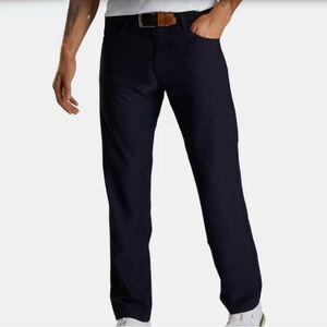 FootJoy Men's Five Pocket Performance Athletic Fit Navy Golf Pants Size 38W 32L